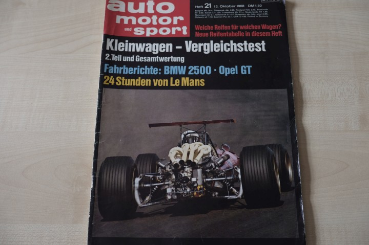 Deckblatt Auto Motor und Sport (21/1968)